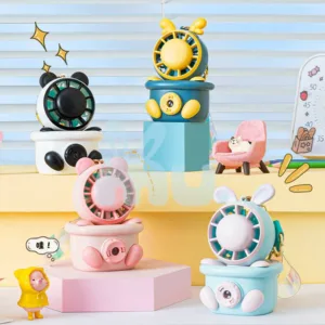 MUพัดลมUSB MU039 ขนาดเล็ก แบบพกพา พร้อมสายคล้องแขน Cute Pet projection fan Mini series Small Fan ❤สีพาสเทล❤พร้อมส่ง