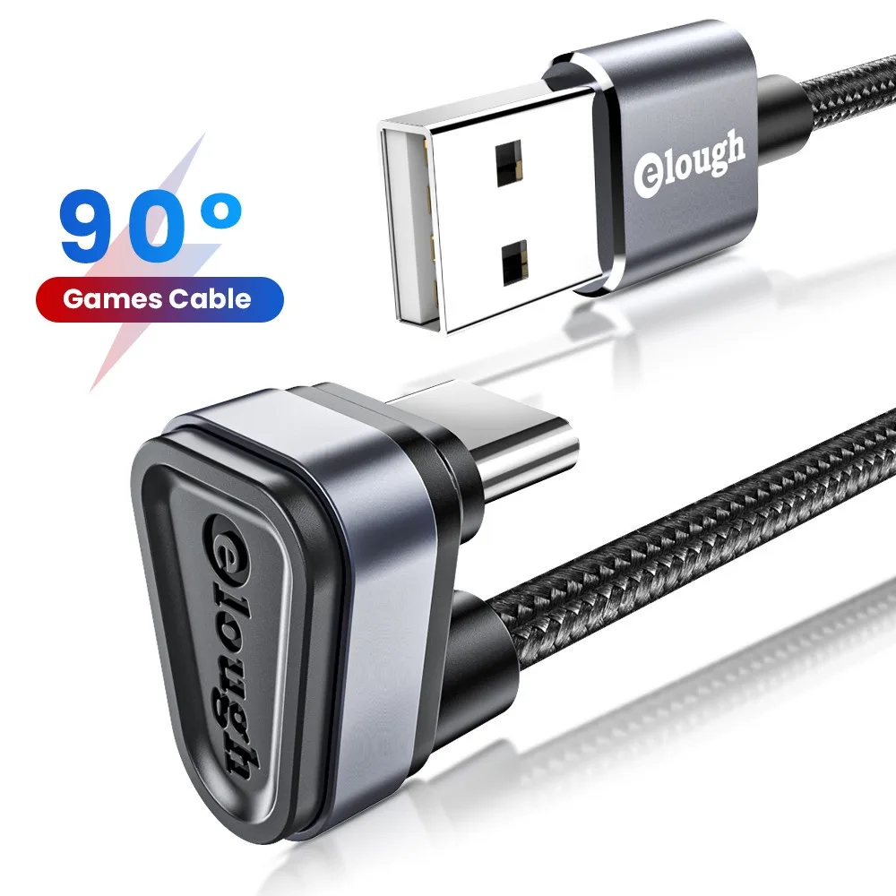 สายชาร์จ USB Type C 2.4A 90 องศา สําหรับโทรศัพท์มือถือ