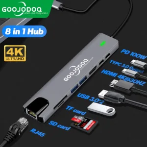 GOOJODOQ ไทยแลนด์สปอต ฮับ USB Type-C Hdmi-เข้ากันได้กับ 4K VGA Rj45 Lan Ethernet SD Tf USB-C 3.0Type-C 3.5 มม. แจ็คเสียง สําหรับ Macbook Pro OTG