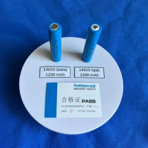 ถ่านชาร์จ Li-ion 14650 ขนาด 1100mAh 3.7V เกรดA ชนิด หัวนูน และ หัวแบน (ถ่าน เกรดA มีประกันทุกก้อน)