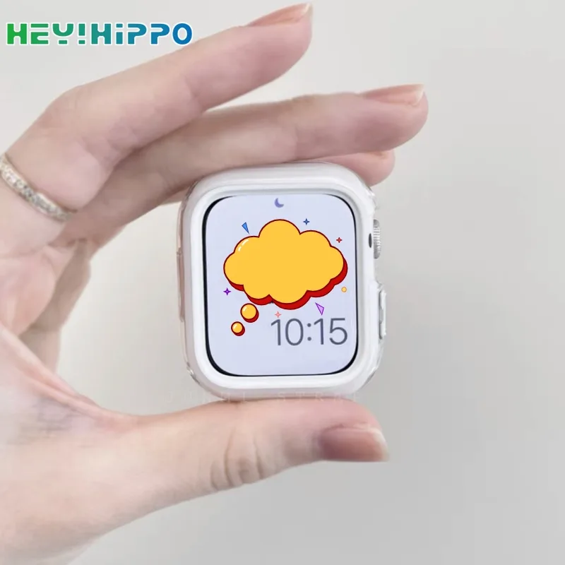 เคสป้องกัน TPU PC กันกระแทก ลายการ์ตูนน่ารัก สําหรับ iwatch series 9 8 7 6 5 SE 7 6 49 45 44 41 มม.