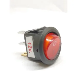 1ชิ้น สวิทซ์ เปิด ปิด DC12V ตัวกลม ไฟสีแดง สวิทซ์แลมป์ DC12V AC220V