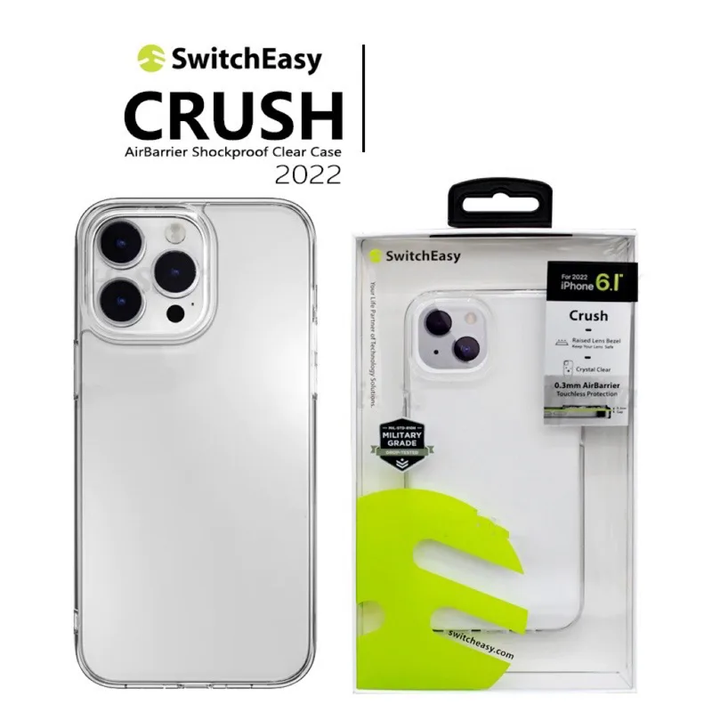 SwitchEasy Crush เคสไอโฟนใส เคสกันกระแทก 1.2 เมตร ของแท้ %  iPhone 16 16Plus 16Pro 16ProMax 14Pro 14Plus 15 15pro