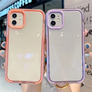 3 in 1 เคสโทรศัพท์มือถือ แบบใส สําหรับ for iPhone 16 15 14 13 11 12 Pro Max X XR XS Max 6 7 8 14 15 Plus SE