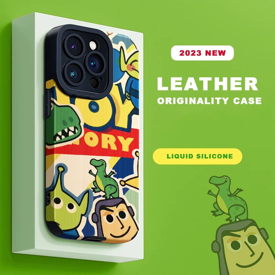 เคสโทรศัพท์มือถือหนัง ซิลิโคนนิ่ม กันกระแทก ลายการ์ตูน TOY Story น่ารัก สําหรับ iPhone 15 11 12 13 14 Pro MAX 7 8 Plus X XR 15Pro XS MAX SE 2020