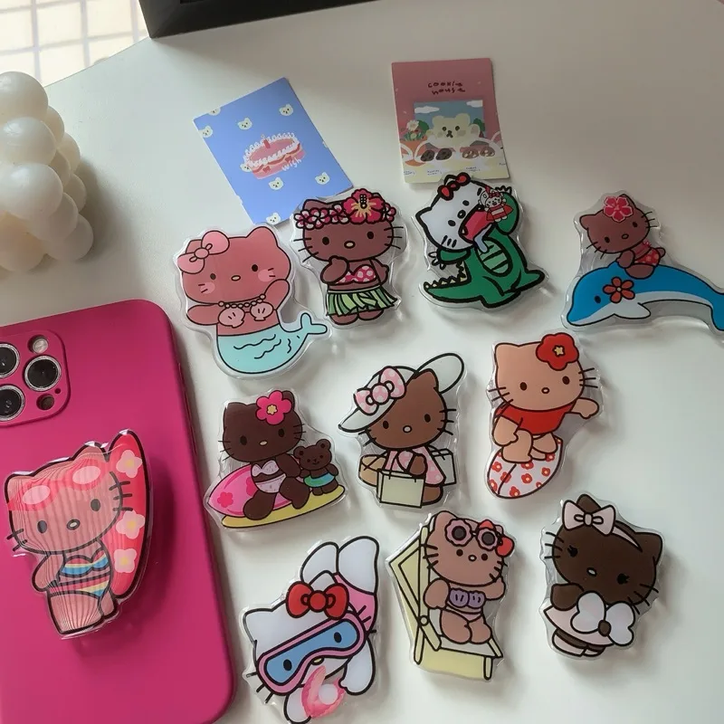 [ พร้อมส่ง! ]  kitty griptok กริ๊บต๊อกคิตตี้ ที่ติดมือถือ ที่ติดโทรศัพท์ น่ารักมาก