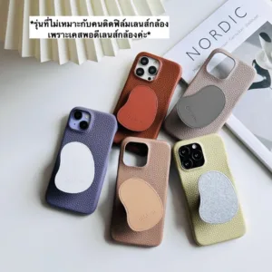 พร้อมส่งในไทย เคสโทรศัพท์ งานหนัง+ไอริง PC-071