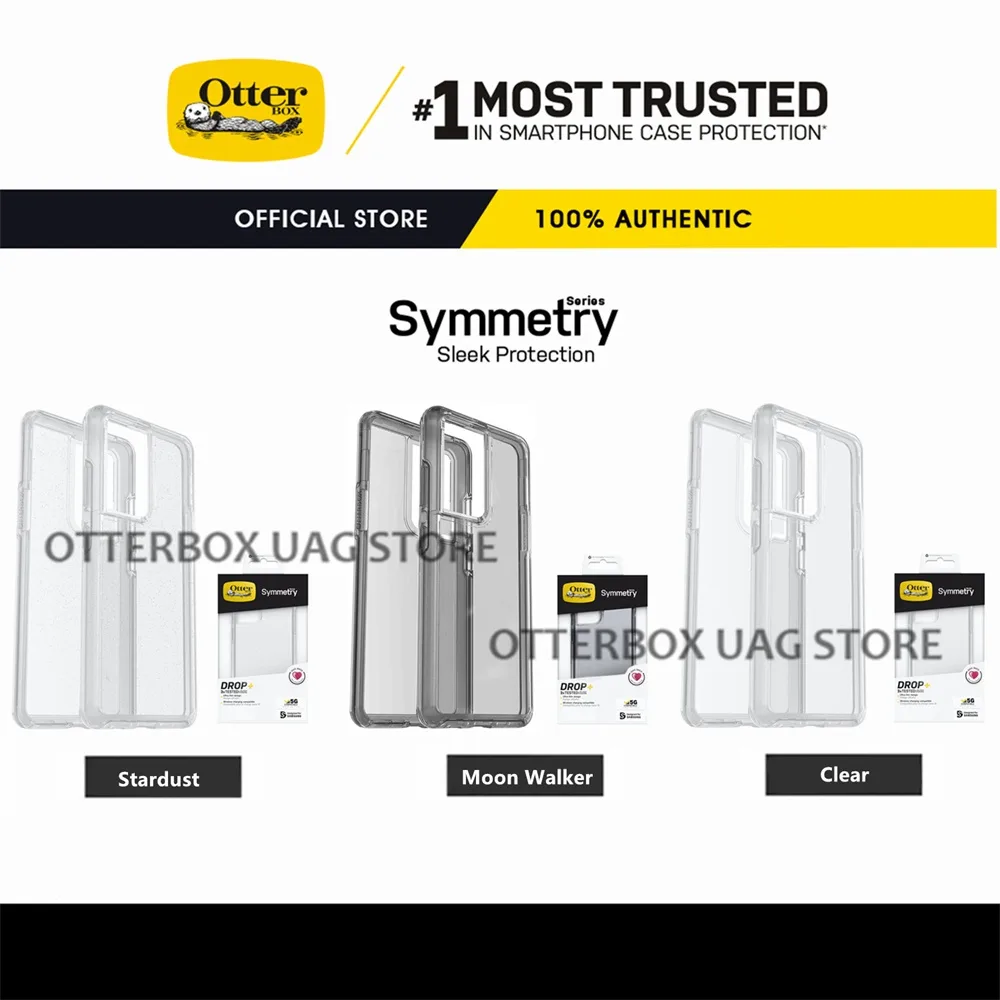 เคส OtterBox รุ่น Symmetry Clear / Stardust Series - Samsung Galaxy S21 Ultra 5G / S21 Plus / S21 / Galaxy S22 S23 S24 Ultra / S22 S23 S24 Plus / S22 S23 S22 / Galaxy Note 20 Ultra / Note 20