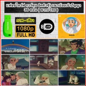 USB Flash Drive การ์ตูน อิคคิวซัง เณรน้อยเจ้าปัญญา 36 ตอน เสียงไทยช่อง3 ระบบ ภาพ-เสียง FULL HD 1080P