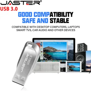 Jaster แฟลชไดรฟ์ USB 3.0 128GB 64GB เมมโมรี่สติ๊ก 32GB 16GB ดิสก์ U 8GB 4GB กันน้ํา 1 ชิ้น