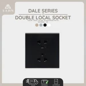 Double Local Socket ปลั๊ก เต้ารับ 2 รูและ 3 รู รุ่น Dale (D102L) [SAHN]
