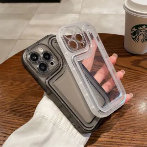 เคสไอโฟน11 เคสโทรศัพท์มือถือแบบนิ่ม TPU หรูหรา น่ารัก for iPhone 16 12 13 14 Pro Max 7 8 Plus X XS Max SE 2020 ใส แฟชั่น