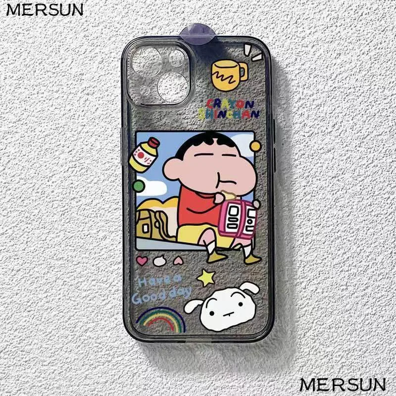 ✅เคสโทรศัพท์มือถือ ซิลิโคนนุ่ม ใส กันกระแทก ลายการ์ตูนชินจัง สําหรับ Iphone 8ppro 12 13 14xsmax7 GNKB