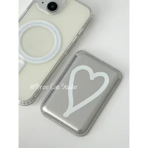 เคสโทรศัพท์มือถือแบบหนัง ใส แม่เหล็กไร้สาย พร้อมช่องใส่บัตร สําหรับ iphone 15pro 13pro 14promax 11 12 14 XSMAX
