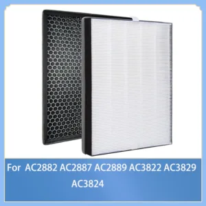 แผ่นกรองอากาศ HEPA และแผ่นกรองคาร์บอน FY2422 FY2420 แบบเปลี่ยน สําหรับ Philips AC2882 AC2887 AC2889 AC3822 AC3829 AC3824