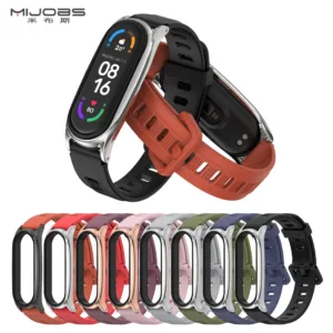 Mijobs สําหรับ Mi Band 9 Mi Band 6 Mi Band 5 NFC Global รุ่นเปลี่ยนสายรัดข้อมือสําหรับ Xiaomi Mi Band 8 Strandard TPU กีฬานาฬิกาสําหรับ Xiaomi Mi Band 4 สร้อยข้อมือ Mi Band 3