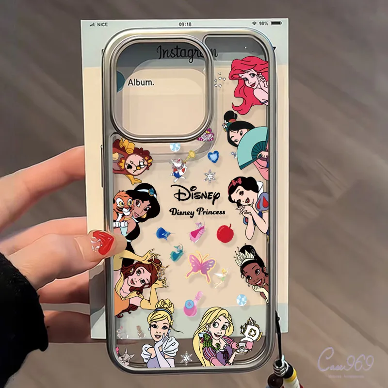 เจ้าหญิงการ์ตูนที่สวยงาม เคสไอโฟน IPhone 11 13 12 14 16 15 Pro Max 16 15 8 7 Plus XR X 7Plus XS Max SE 2020 เคส