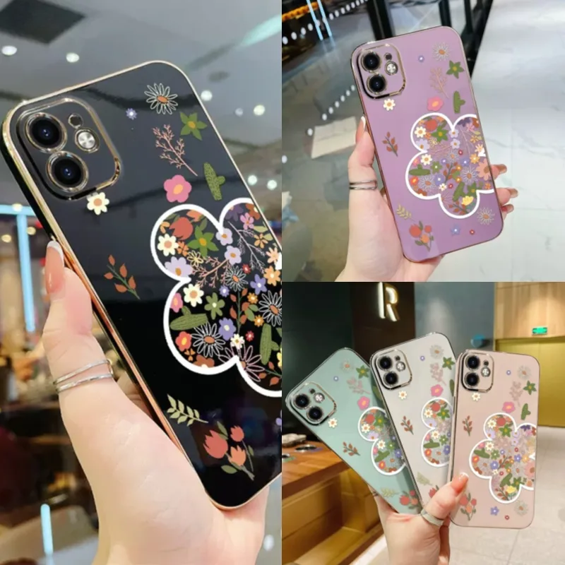 เคส OPPO Reno 12 12F 11 11F 10 Pro 8 8T 8Z 7 7Z 6 6Z 5 4 4Z 2 2F 4G 5G Reno12 Reno12F Reno11 F Reno11F Reno10 Reno8 Z T Reno8T Reno8Z Reno7 Reno7Z Reno6 Reno6Z Reno5 Reno4 Reno4Z Reno2 F Reno2F Plating Flowers Grass Soft Case