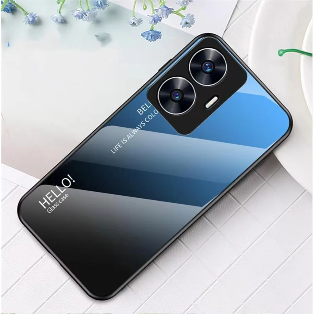 ส่งจากไทย เคสกระจก ใช้สำหรับOppo Realme C55 กันกระแทก เคสไล่สี เรียลมี C55 ตรงรุ่น ออปโป้