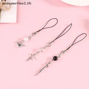 [PPTH] สายคล้องโทรศัพท์มือถือ จี้ไม้กางเขน หัวใจ อินเทรนด์ สําหรับผู้หญิง [MOTOR]