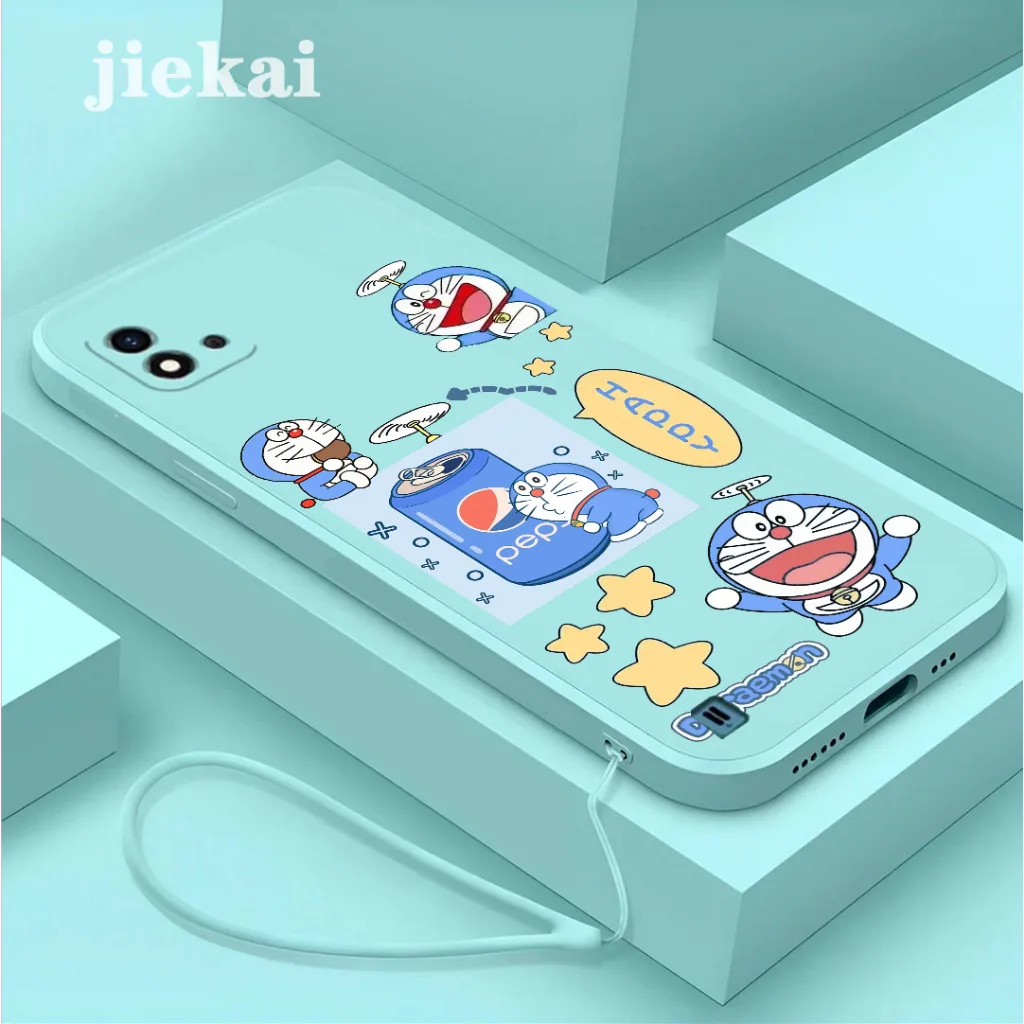 เคสโทรศัพท์มือถือ ซิลิโคน กันกระแทก ลายการ์ตูนโดราเอมอนน่ารัก สําหรับ Realme C11 2021