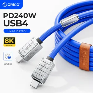 Orico USB4 Data Wire Type-C Data Line PD240W Full Function Fast สายชาร์จ Thunderbolt 4 8K สําหรับแท็บเล็ตแล็ปท็อปแท็บเล็ตแล็ปท็อป iPhone