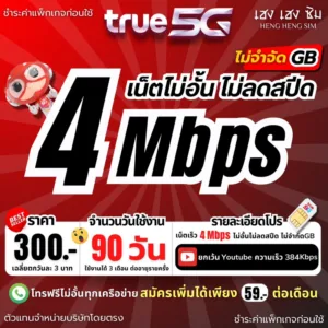 ซิมเทพ TRUE เล่นเน็ตไม่อั้น ไม่ลดสปีด 4