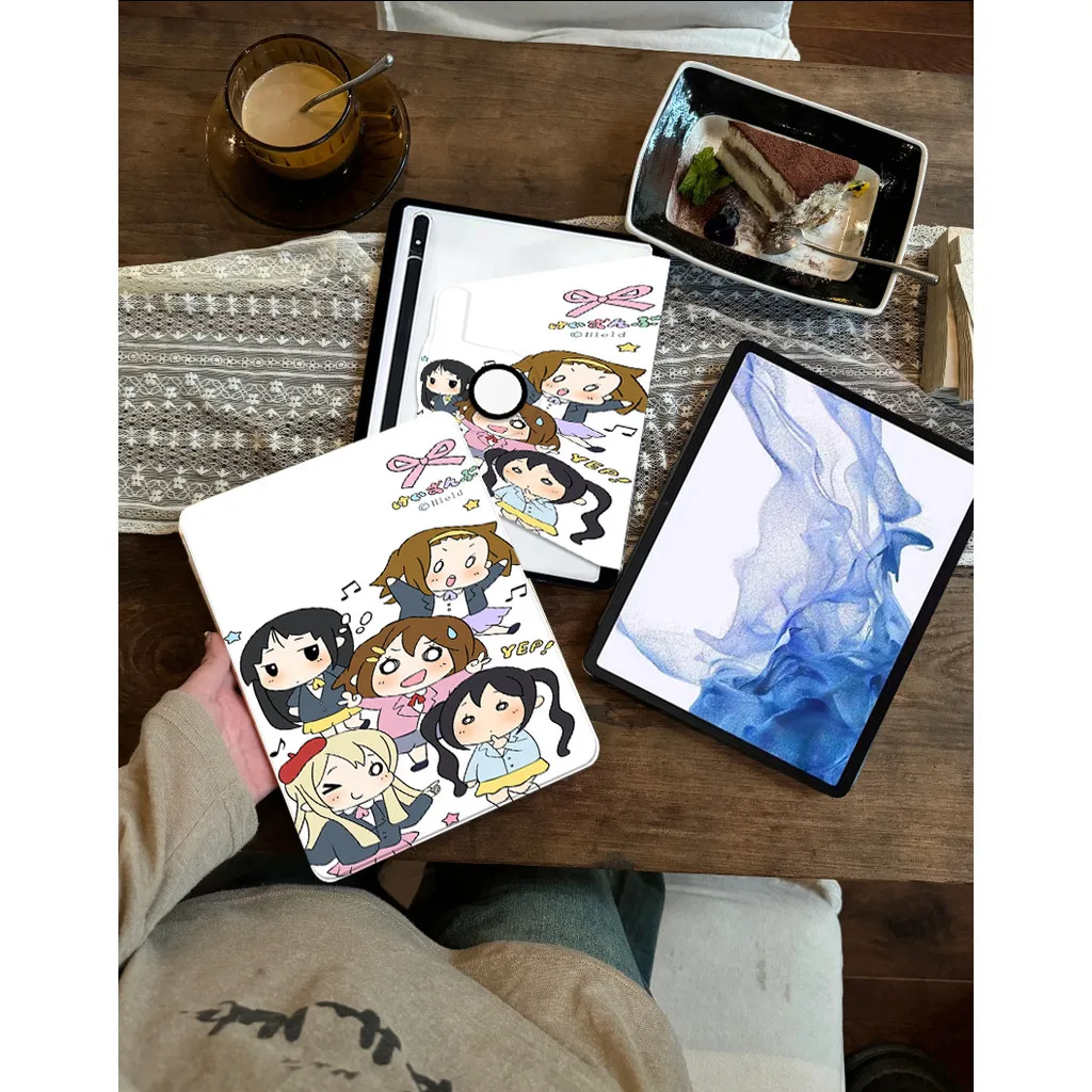 【พร้อมส่ง】เคสฝาพับ Samsung Tab case S6 lite A8 A9+ S7fe S9FE S7 S8 +  เคสหมุนได้360 องศาหมุน วัสดุอะคริลิ  ลายการ์ตูน