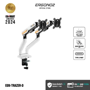 ERGONOZ ของแท้ 100% แขนจับจอ ขาตั้งจอคอมพิวเตอร์ Monitor Arm EGN-TRAZER-D สำหรับหน้าจอ 17-32 นิ้ว
