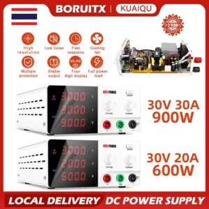 【 ค่าขนส่งฟรี】KUAIQU เพาเวอร์ซัพพลาย ดิจิตอล เครื่องจ่ายไฟ 30V 30A เครื่องควบคุมแรงดันไฟฟ้า DC Power Supply