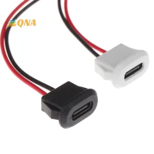 [QNA] ซ็อกเก็ตเชื่อมต่อ USB-C TypeC 2Pin กันน้ํา พร้อมสายเชื่อม