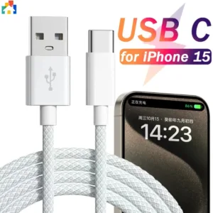 อัพเกรด 1M/1.5M/2M สีสัน Type C ถึง Type C สายชาร ์ จด ่ วนไนลอนถัก Dual Type-C สายไฟข ้ อมูล
