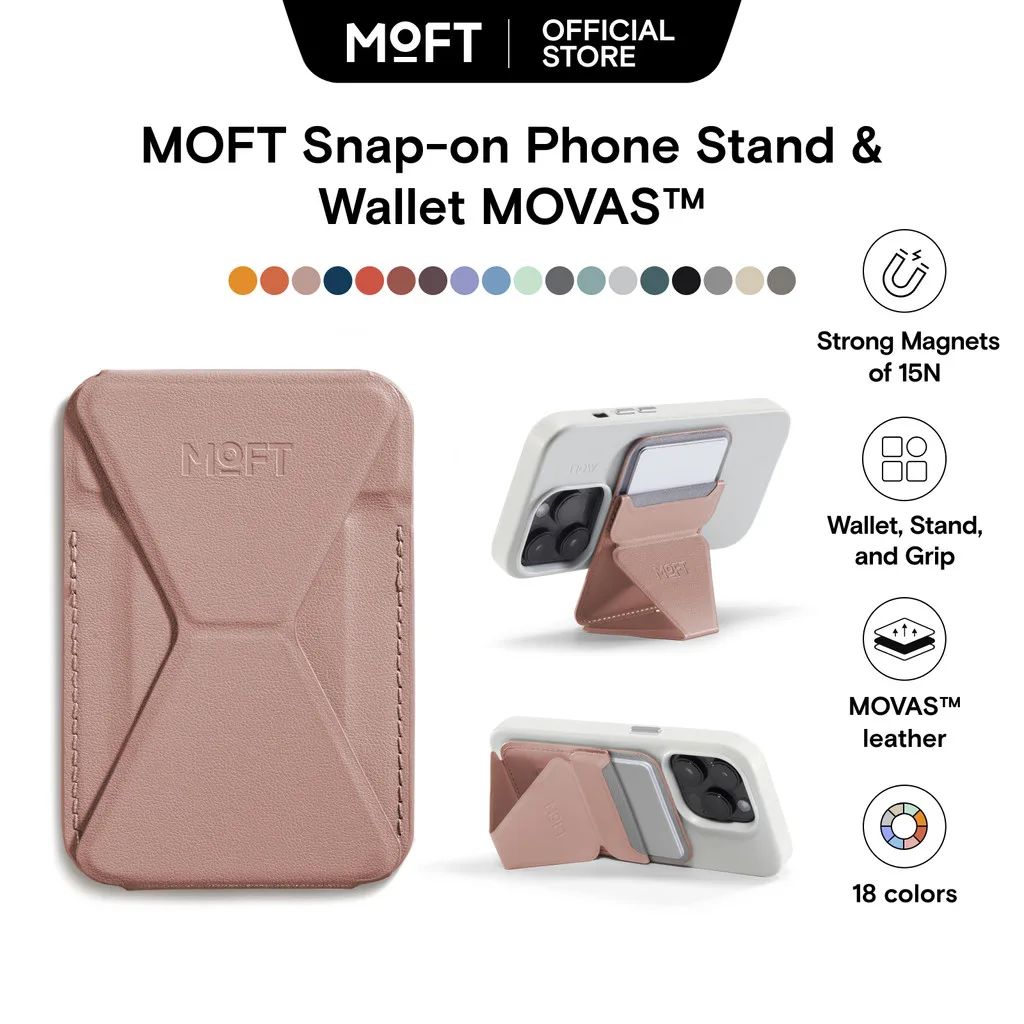 MOFT Snap-On Magnetic compatible ขาตั้งโทรศัพท์มือถือ กระเป๋าสตางค์ และช่องใส่บัตร สําหรับ For iPhone 12 13 14 15 16 Series