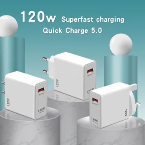 ที่ชาร์จโทรศัพท์มือถือ 120W ชาร์จเร็ว 100-240V อุปกรณ์เสริม สไตล์ยุโรป อเมริกัน อังกฤษ สําหรับ Xiaomi Huawei Honor 3C