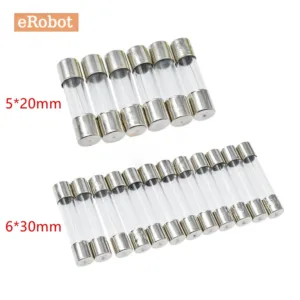 ชุดฟิวส์หลอดแก้ว 250V 0.1A 0.2A 0.5A 0.8A 1A 2A 2.5A 3A 4A 5A 6.3A 7A 8A 10A 12A 15A 20A 30A AMP 5x20 มม. 10 ชิ้น