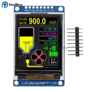 โมดูลพาวเวอร์ซัพพลาย OLED 1.8 นิ้ว 1.8 นิ้ว 128x160 SPI TFT LCD 128*160 ST7735 3.3V แบบเปลี่ยน สําหรับ Arduino DIY KIT