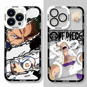 เคสโทรศัพท์มือถือแบบนิ่ม ใส กันกระแทก ลายอะนิเมะวันพีซ ลูฟี่ The Sun God Nica สําหรับ IPhone 11 14 Pro Max 13 12 11 Pro Max XR XS 6S 8 7 Plus