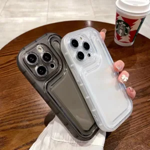 เคสโทรศัพท์มือถือ ซิลิโคนนิ่ม ใส กันกระแทก เรียบง่าย หรูหรา สําหรับ iPhone 15 11 12 13 14 Pro Max X XS MAX 6 7 8 Plus SE
