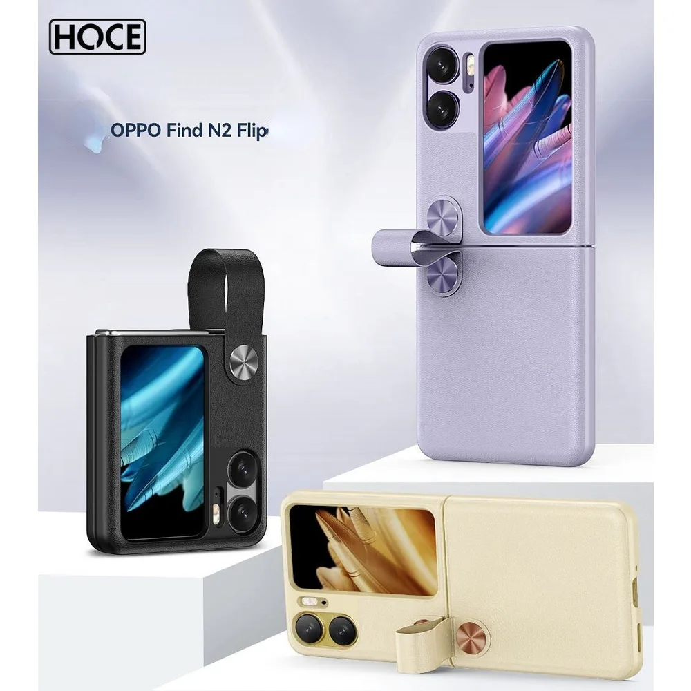 Hoce N3 เคสโทรศัพท์มือถือหนัง PU ฝาพับ บางมาก พร้อมช่องใส่บัตร สําหรับ OPPO Find N2 N3 Flip 5G n3flip n2flip Findn2flip