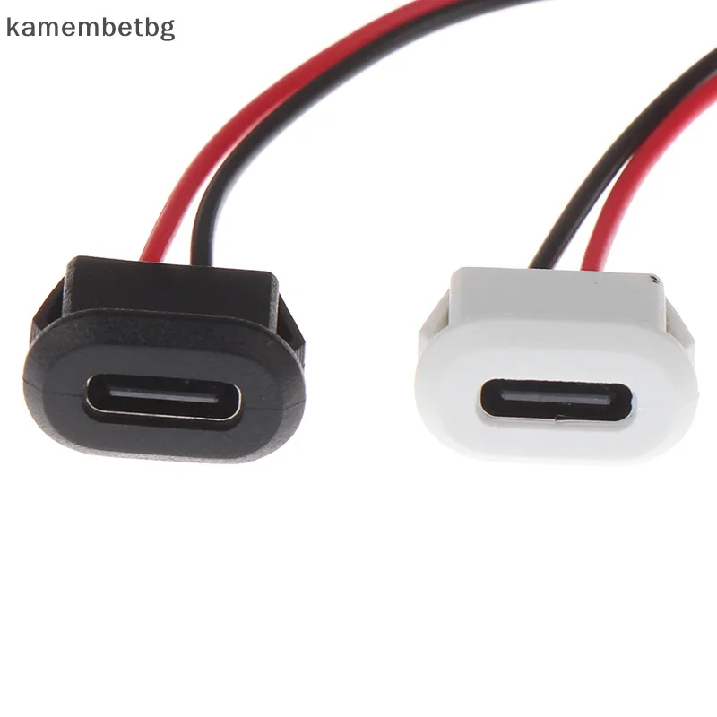 Kamembetbg ซ็อกเก็ตเชื่อมต่อ USB-C TypeC 2Pin กันน้ํา พร้อมสายเชื่อม TH
