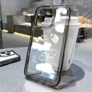 เคสโทรศัพท์เมฆสีขาวใสสำหรับ iPhone 11 13 14 Pro Max 14 XR XS Max 7 8 Plus 12 13 11 Pro Max 13 12 Pro