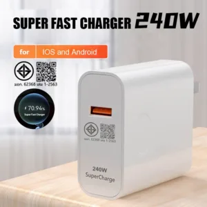 240Wหัวชาร์จ หัวชาร์จเร็ว Fast Charger เครื่องชาร์จโทรศัพท์มือถือ USB มีจำหน่ายสำหรับ Type-C iOS Android ปลอดภัยและเสถ