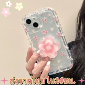 ❤️จัดส่งภายใน24ชม❤️เคสไอโฟน สำหรับ 11 14 for iPhone Case 13 12 Pro Max griptok ดอกไม้ ป้องกันการตก เคสนิ่ม เคสโทรศ