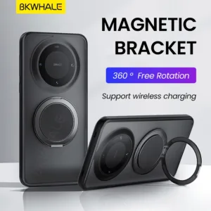 BKWHALE ที่วางแม่เหล็กแบบหมุนได้สำหรับ Huawei Mate 60 Pro + Mate 70 Pro + Pura 70 Ultra Pura 70 Mate 60 Pro + Mate 70 Pro + กรณีโปร่งแสง
