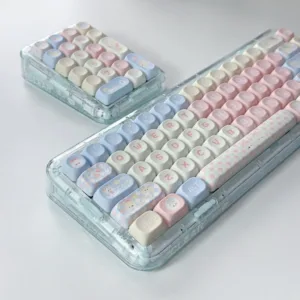 140 คีย์ Biu Meow Purple Keycap MOA PBT ระเหิดความร้อนห้าด้าน keycaps Custom Mechanical Key Cover พอดีกับ 61/68/75/84/87/96/98/104/108