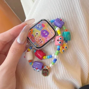 สายนาฬิกาข้อมืออัจฉริยะ ประดับลูกปัดมอนสเตอร์ สําหรับ Amazfit Bip 3 Bip 3 Pro 5 New GTS 4 2 Mini Smart Watch Amazfit Active GTR Mini GTR 4