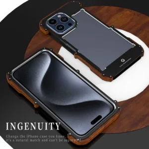 เคสโทรศัพท์มือถือ กรอบโลหะอลูมิเนียม กันกระแทก หรูหรา สําหรับ iPhone 15 14 13 12 Pro Max 15 Plus