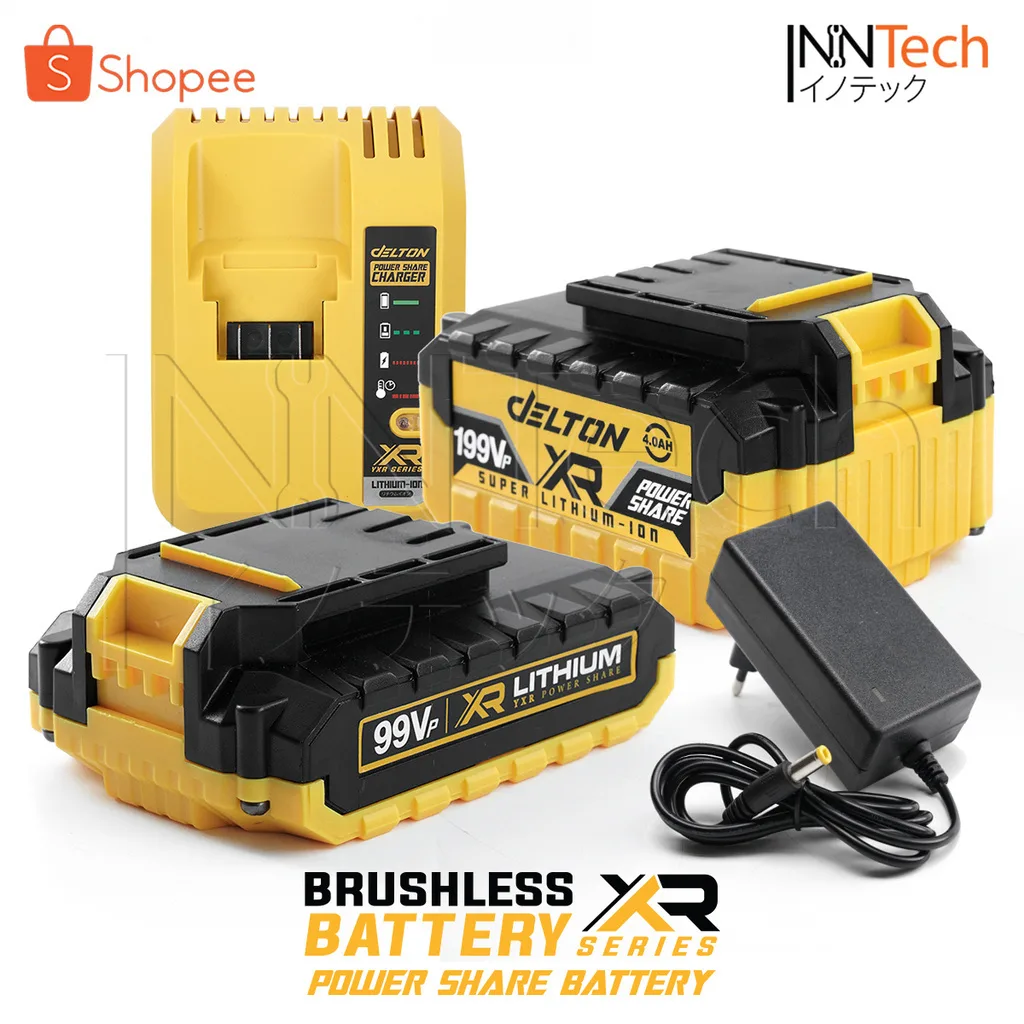 DELTON แบตเตอรี่ลิเธียมไอออน 99V/199V Lithium-ion Battery สายชาร์จ แท่นชาร์จ สำหรับผลิตภัณฑ์DELTON กลุ่มสินค้าYXR SERIES
