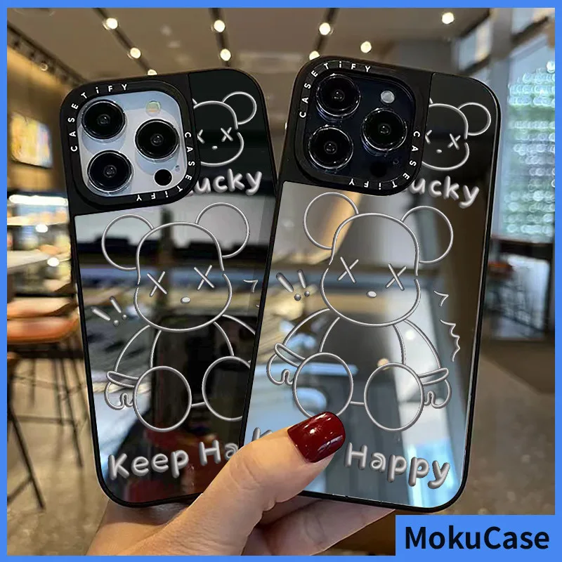 เคสไอโฟน 15/14/13/12/11 Pro max Cartoon Bearbrick กันกระแทก สำหรับผู้ชาย Compatible Case iPhone 11