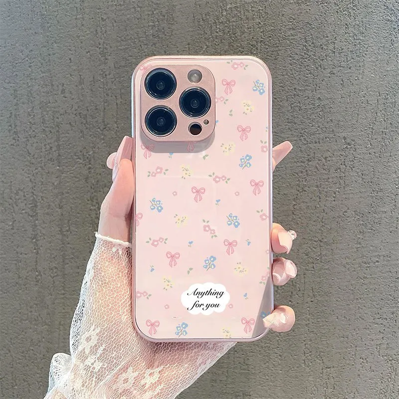เหมาะสําหรับ IP15 PRO MAX IP11 PRO IP7 IPXS MAX IP13 IP14PLUS โบว์และดอกไม้